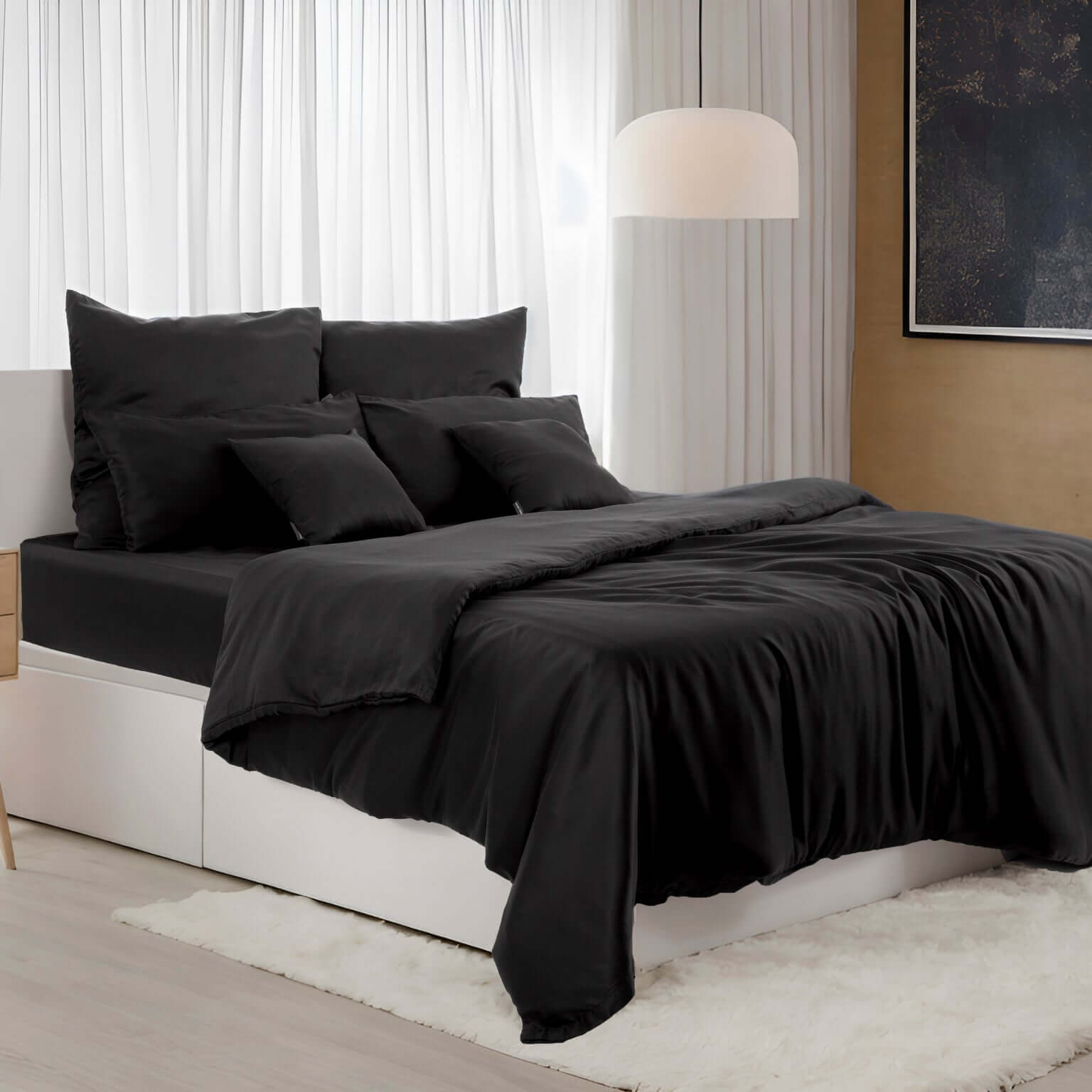 Lyocell Kissenbezug Jet Black, twenty:three®