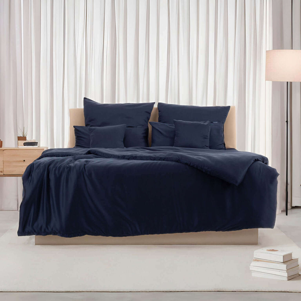 Lyocell Spannbettlaken Midnight Blue – twentythree®