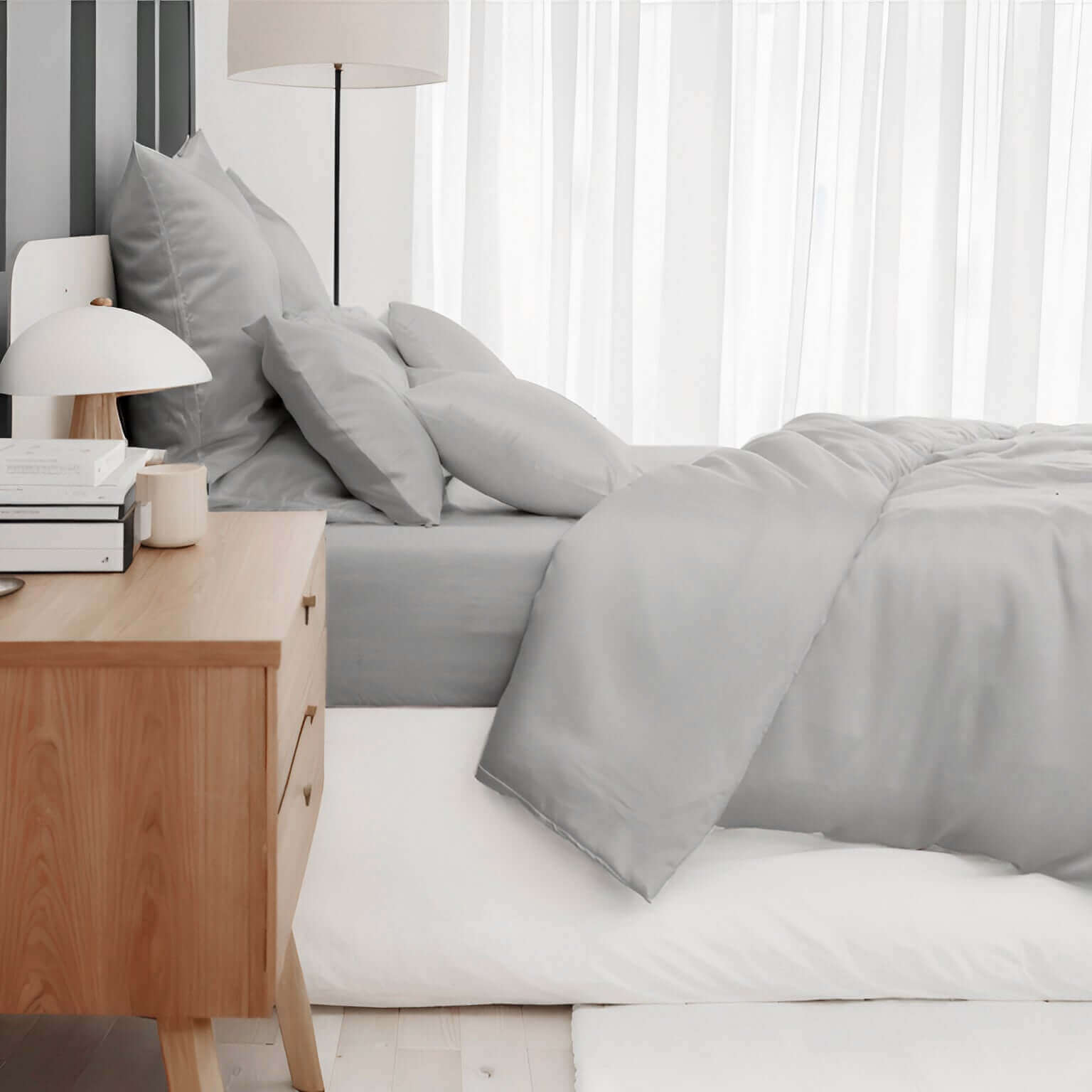 Lyocell Spannbettlaken Light Gray, twenty:three®