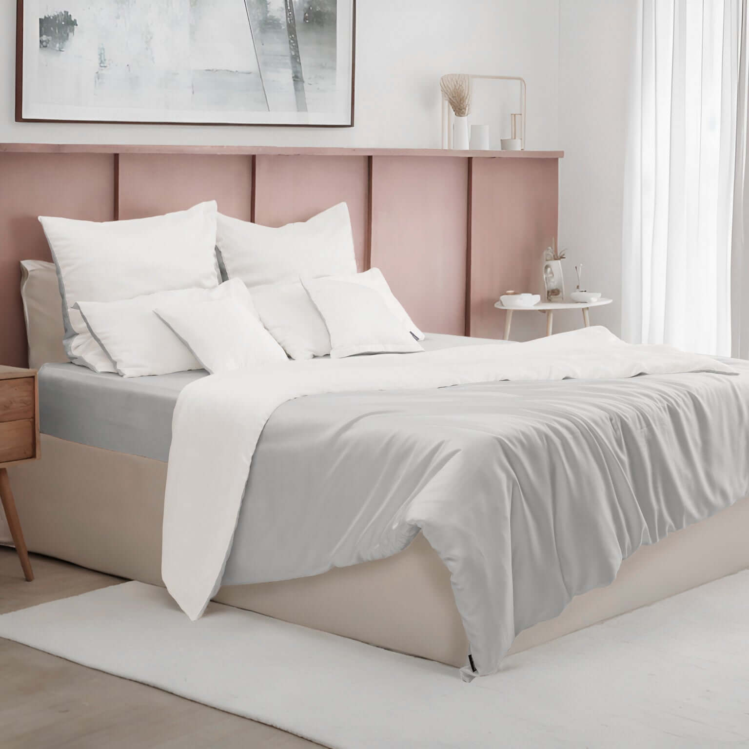 Lyocell Kissenbezug Gray-White, twenty:three®