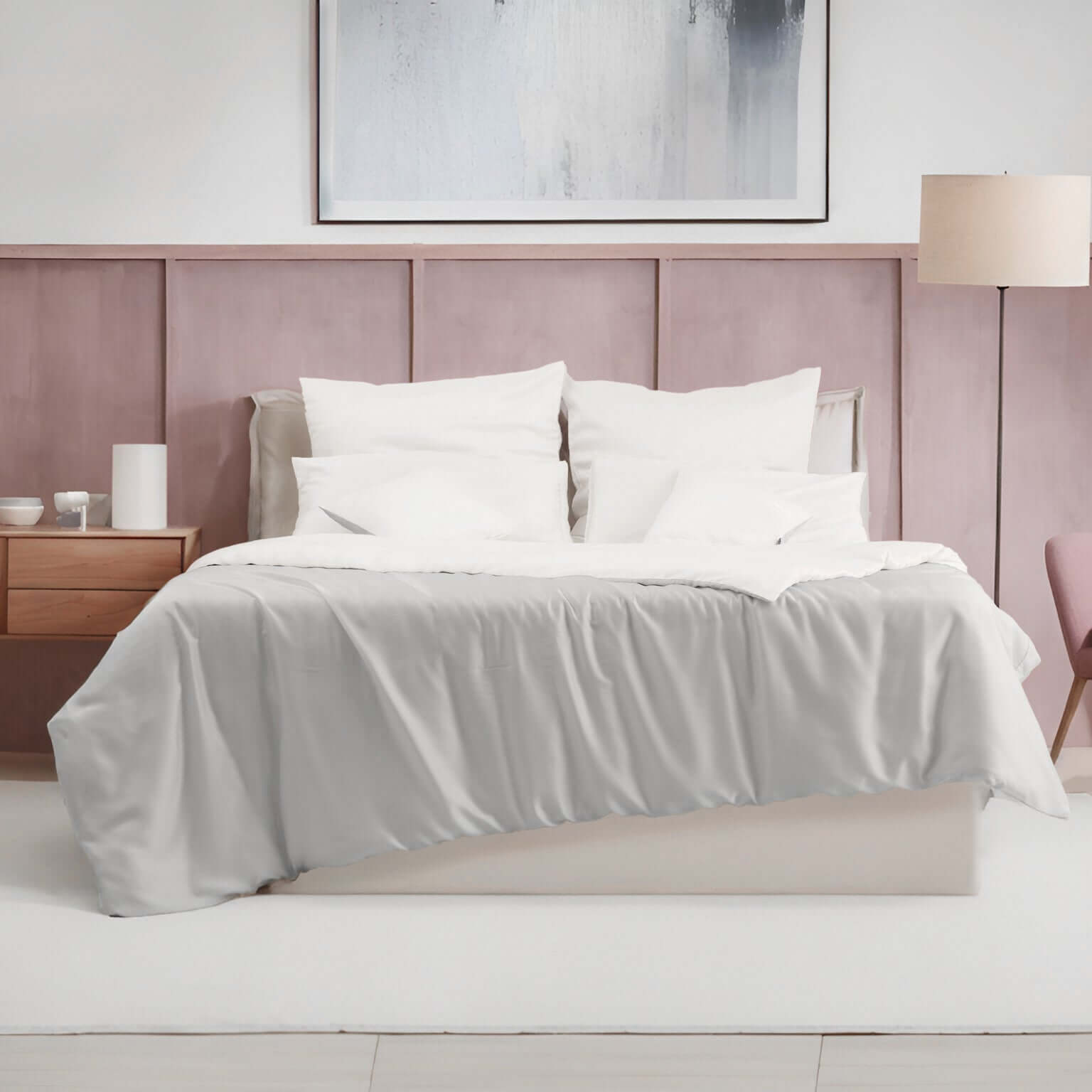 Lyocell Kissenbezug Gray-White, twenty:three®