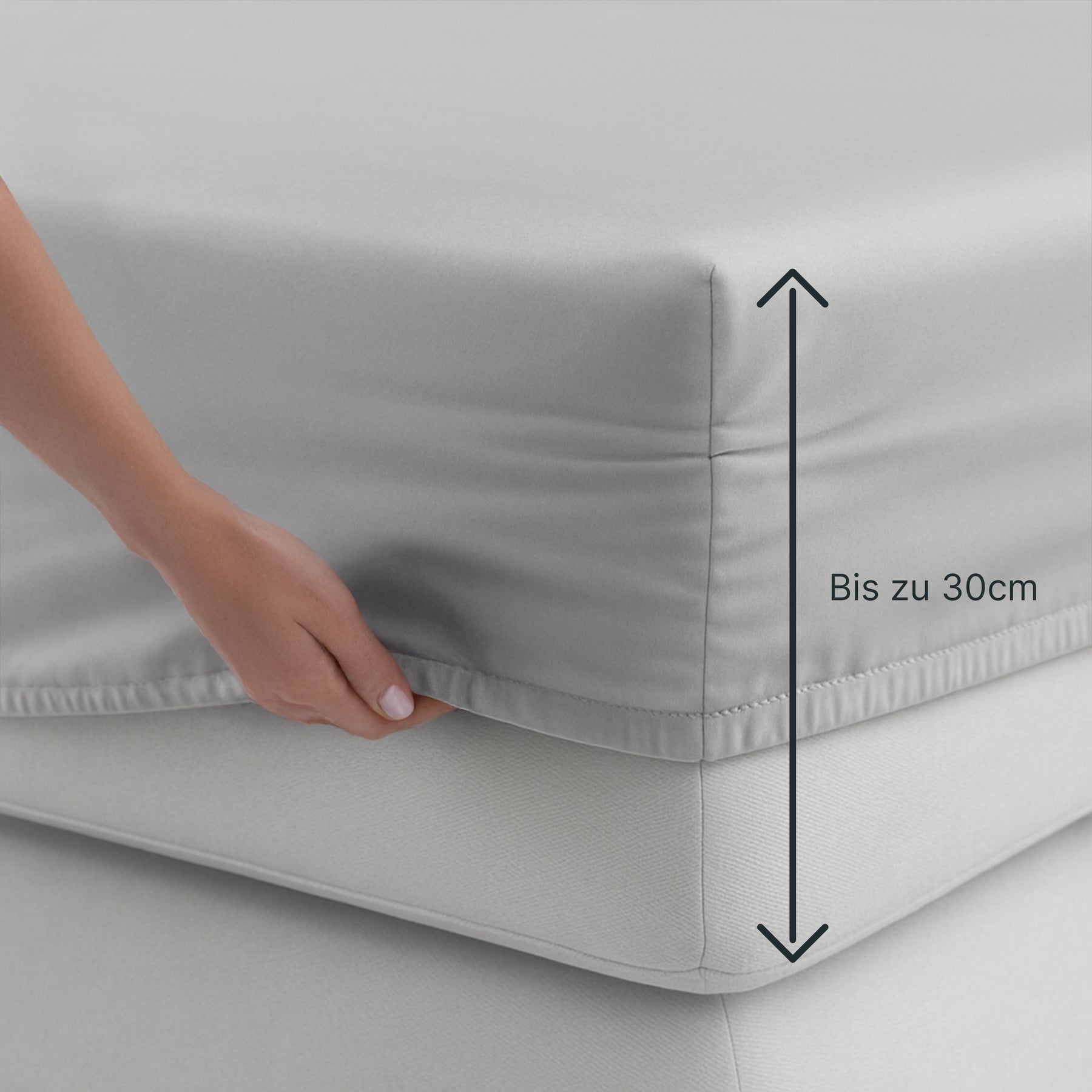 Lyocell Spannbettlaken Light Gray