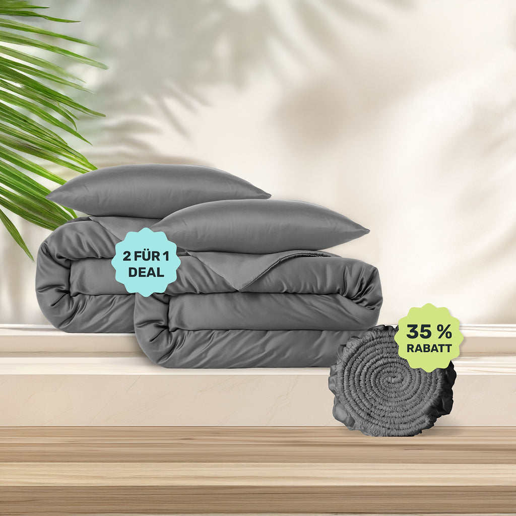 Lyocell Bettwäsche Dark Gray (Angebot) – twentythree®