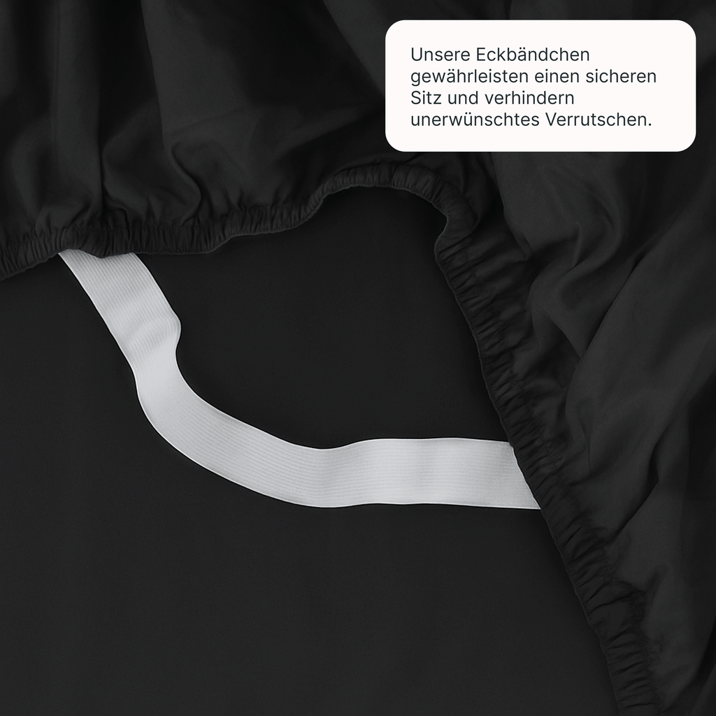 Lyocell Spannbettlaken Jet Black – twentythree®