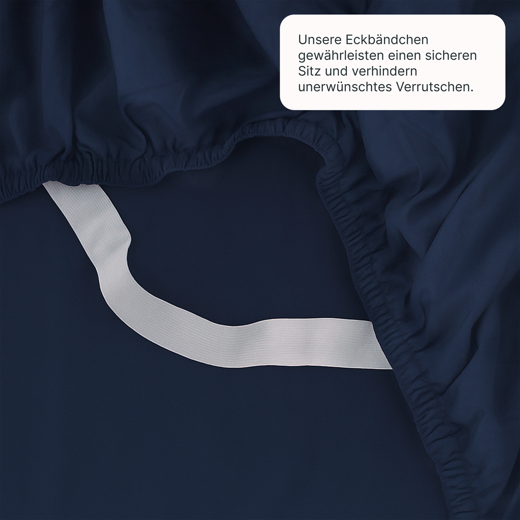 Lyocell Spannbettlaken Midnight Blue – twentythree®