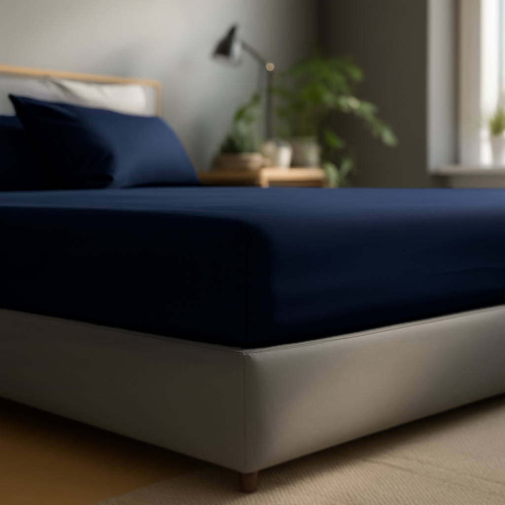 Lyocell Spannbettlaken Midnight Blue – twentythree®