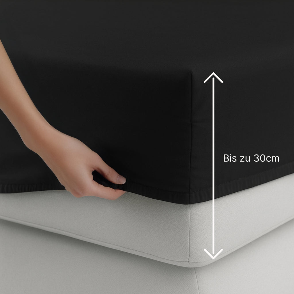 Lyocell Spannbettlaken Jet Black – twentythree®