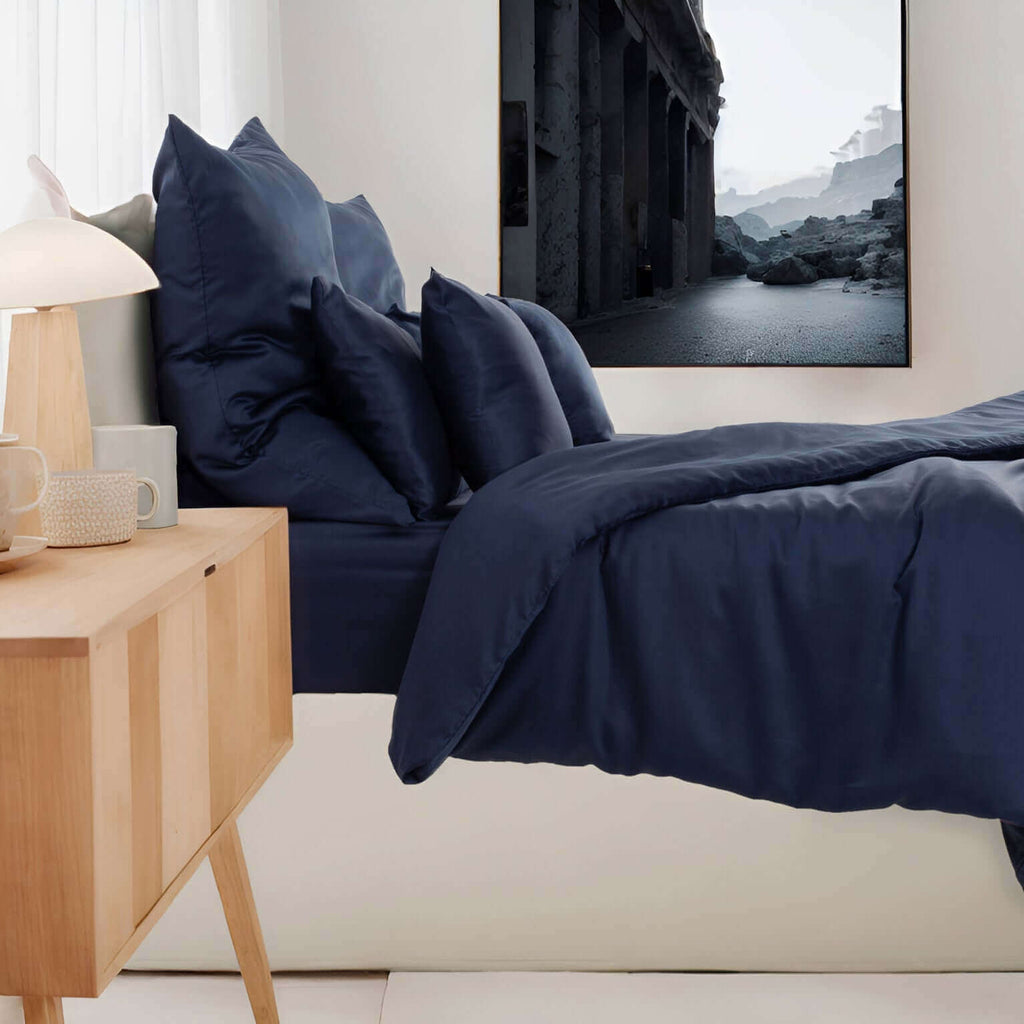 Lyocell Spannbettlaken Midnight Blue – twentythree®