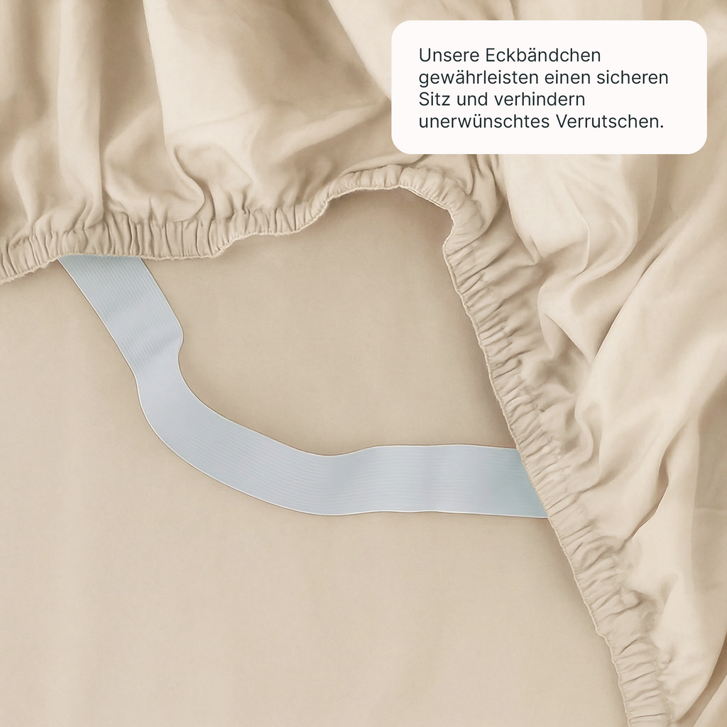 Lyocell Spannbettlaken Creme Beige – twentythree®