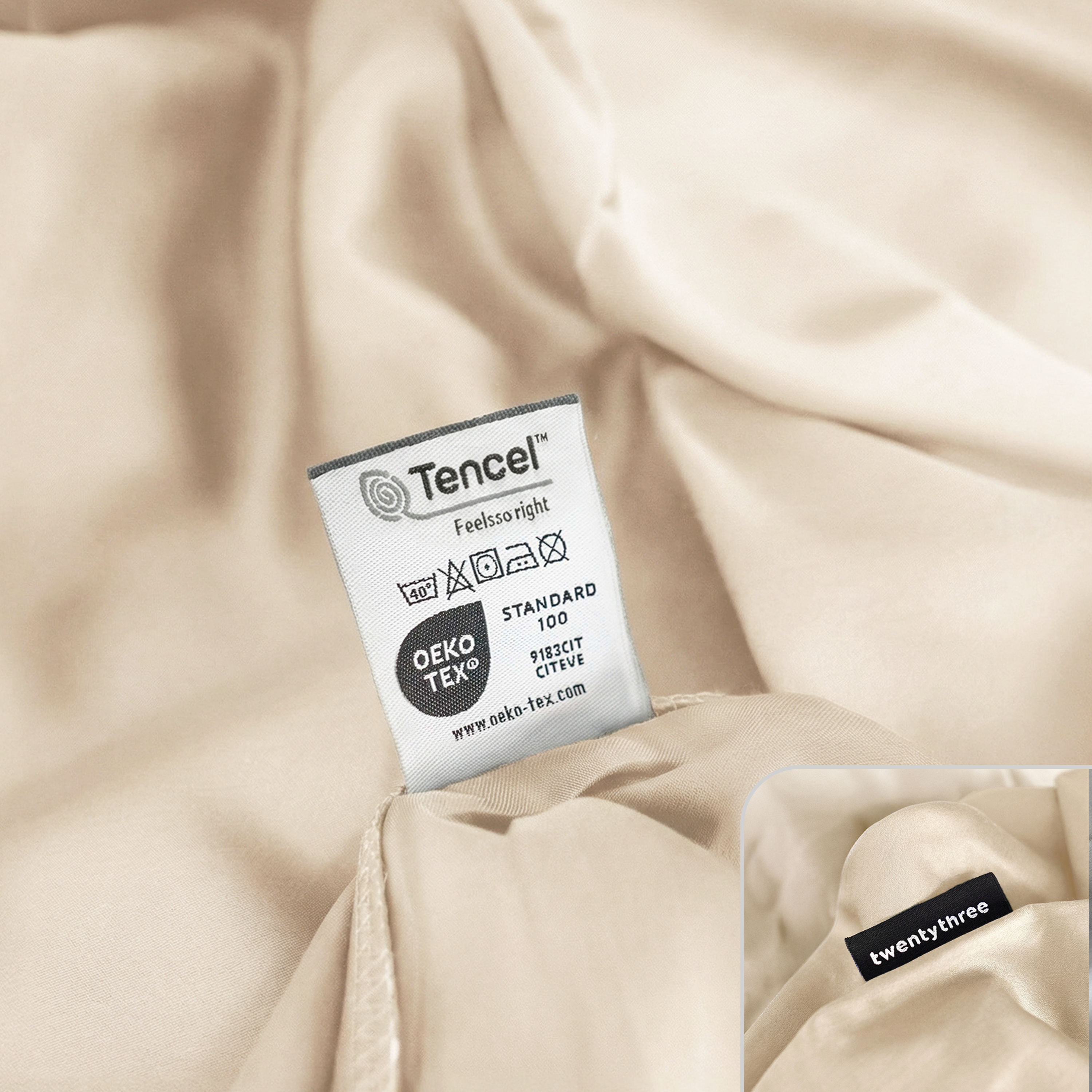 Lyocell Bettwäsche Creme Beige 135 x 200 80 x 80, Creme Beige 135 x 200 40 x 80, Creme Beige 155 x 220 80 x 80, Creme Beige 155 x 220 40 x 80, Creme Beige 200 x 200 80 x 80 (2x), Creme Beige 200 x 200 40 x 80 (2x), Creme Beige 200 x 220 80 x 80 (2x), Creme Beige 200 x 220 40 x 80 (2x), Creme Beige 240 x 220 80 x 80 (2x), Creme Beige 240 x 220 40 x 80 (2x)