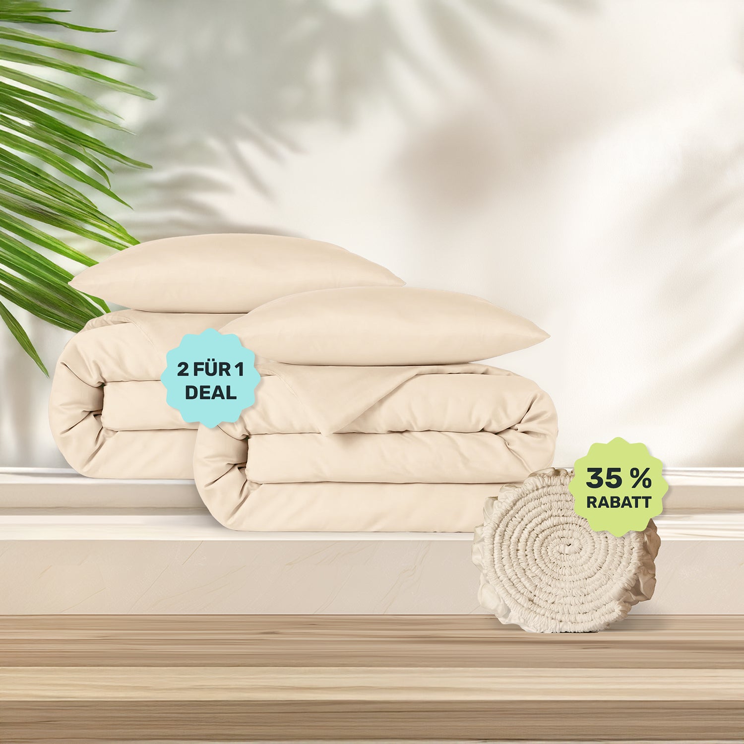 Lyocell Bettwäsche Creme Beige (Angebot)