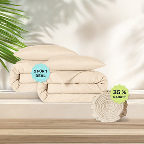 Lyocell Bettwäsche Creme Beige (Angebot)