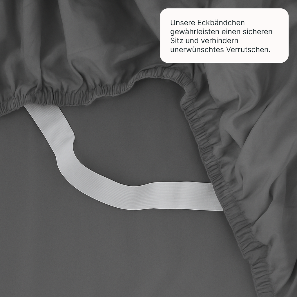 Lyocell Spannbettlaken Dark Gray – twentythree®