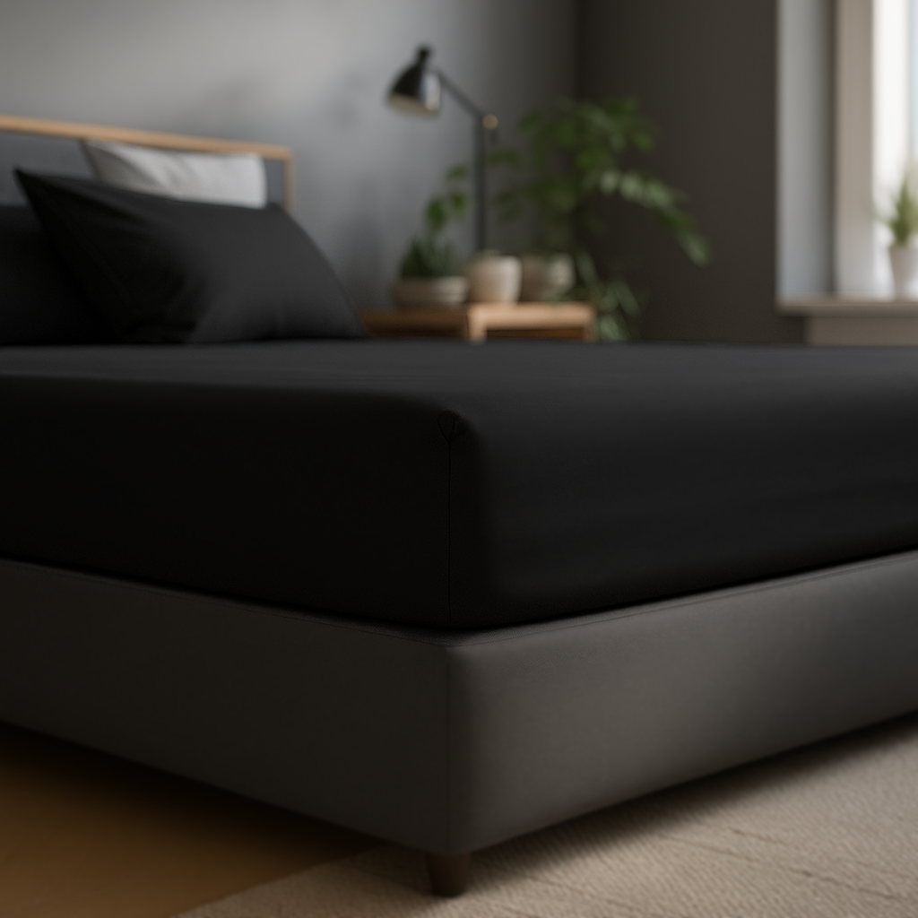 Lyocell Spannbettlaken Jet Black – twentythree®