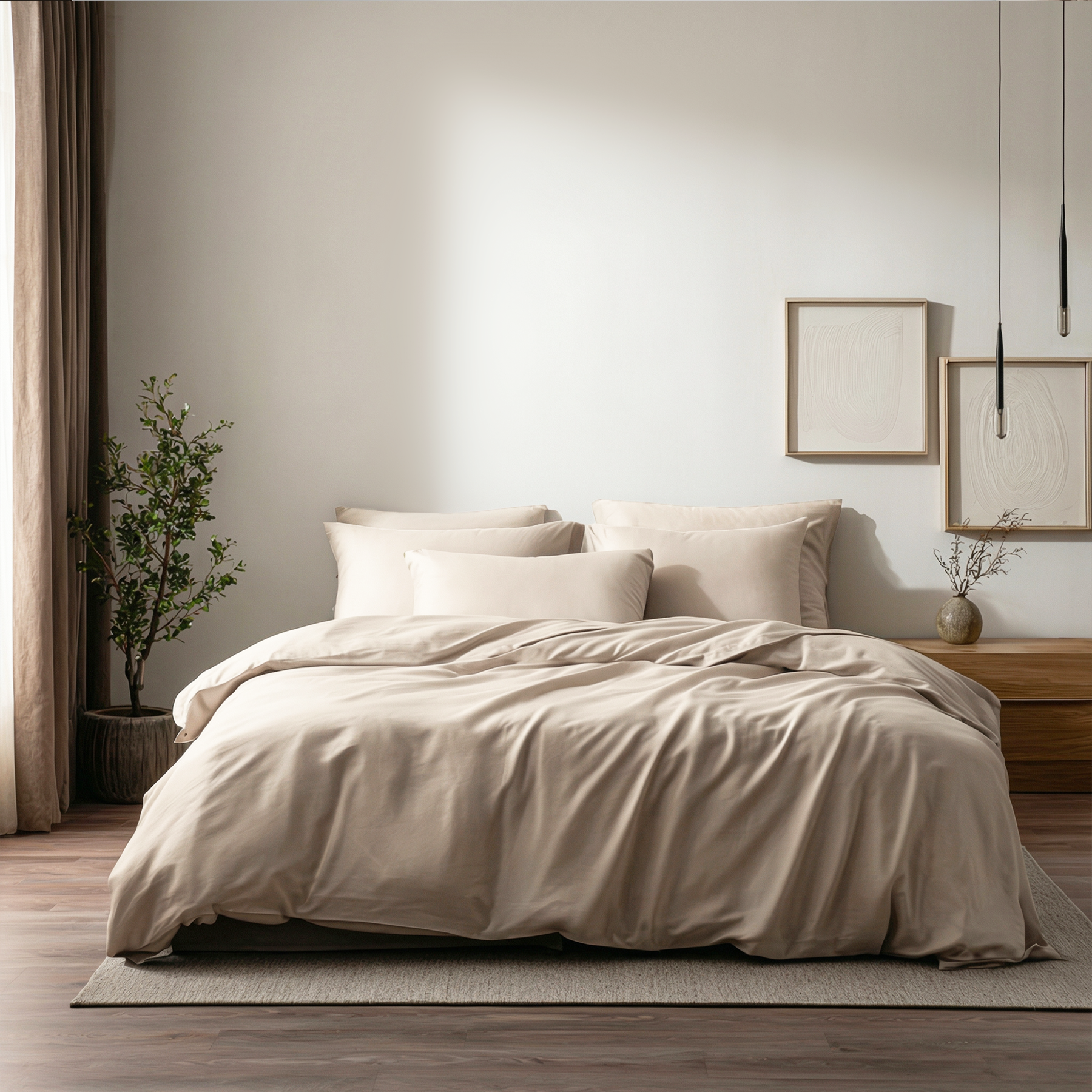 Lyocell Spannbettlaken Creme Beige