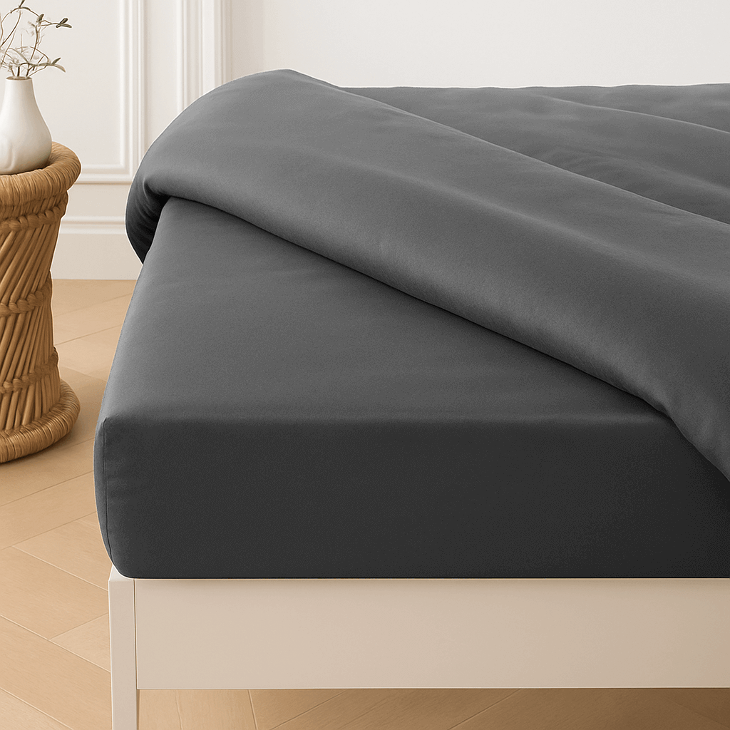 Lyocell Spannbettlaken Dark Gray – twentythree®